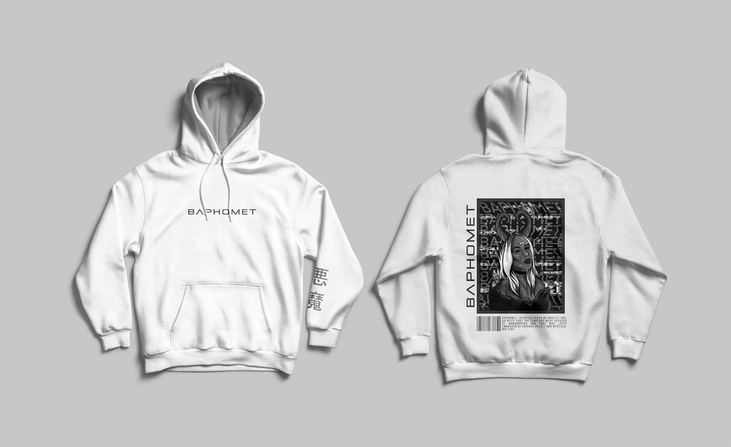 Baphomet White Hoodies - TinkCustomPrints